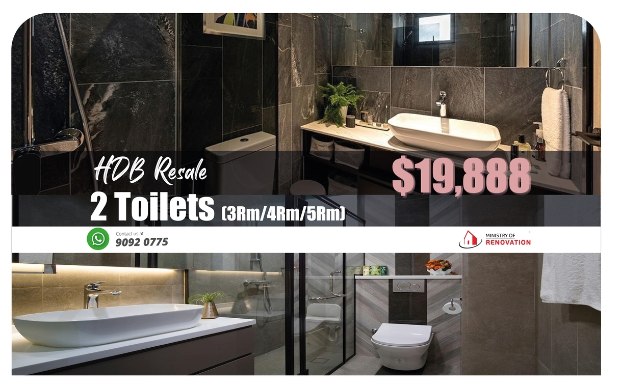 2 Bathrooms Package @ $19,888 (HDB)
